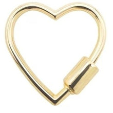 Load image into Gallery viewer, Gold heart-shaped keyring on a white background