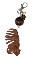 Handmade wooden purse charm titled 