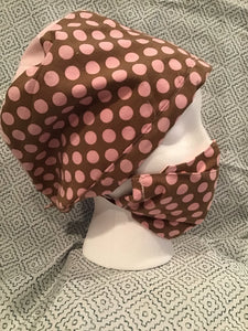 Pink Polka Dots Matching Set - Reversible